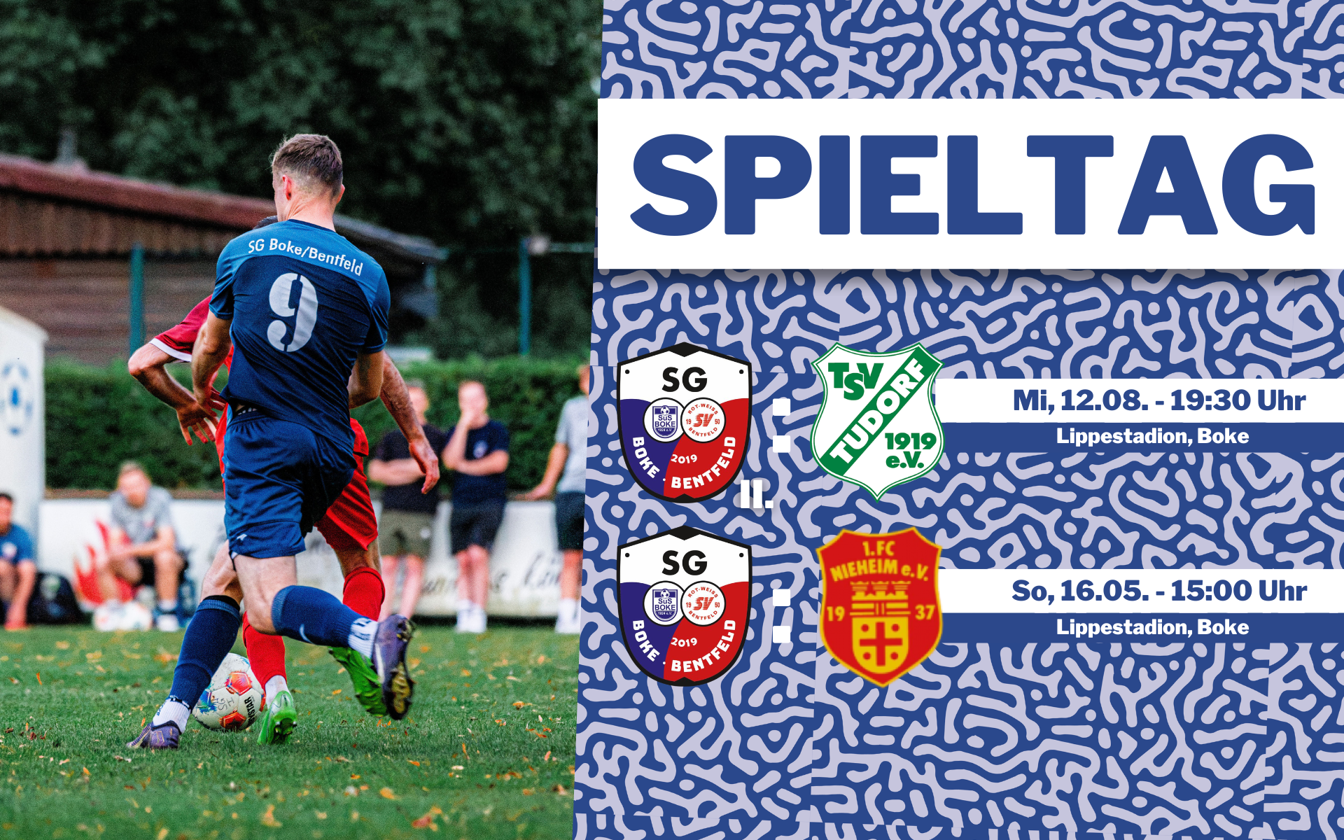 Saisonauftakt der SG Boke/Bentfeld am 12. und 16. August 2026 im Lippestadion